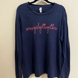 Bella Canvas Navy Long Sleeve Shirt